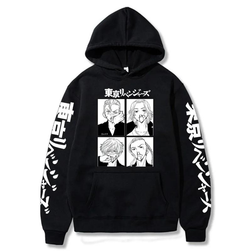 Anime Tokyo Revengers Mikey Printed Hooded Autumn Fleece Comfortable Hoodies Plus Size Sweatshirt Harajuku Streetwear