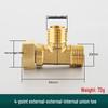 Brass 1/2-inch Three-Way Threaded Pipe Connector