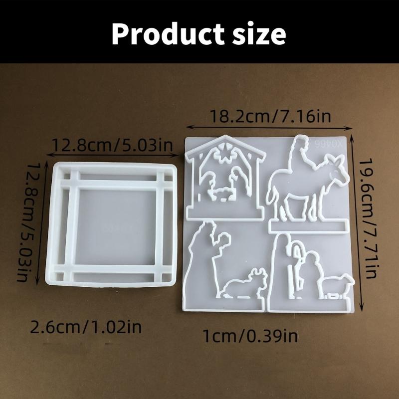 2PCS Silicone Mold Prayer Theme Resin Handmade Decors Making Molds Unique Art Molds Silicone Texture for Candle and Soap