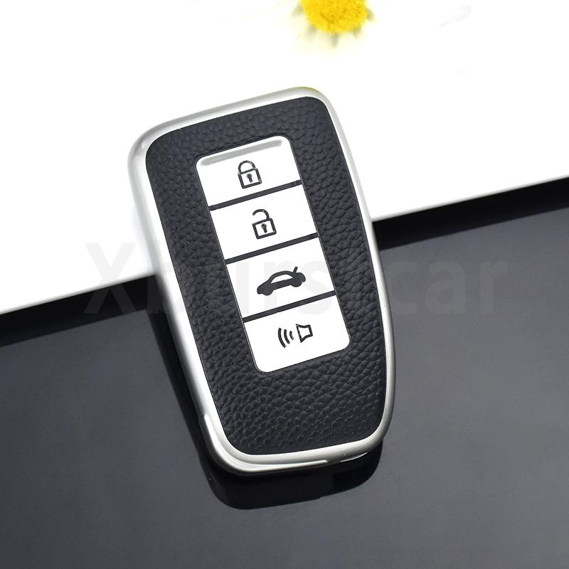 4 Buttons TPU Leather Car Key Case Cover Bag Holder For Lexus NX GS RX IS ES GX LX RC 200 250 350 LS 450H Keychain Protector Accessories