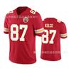 Pánské fotbalové tričko Travis Kelce 87 Chiefs Červené Sportovní tričko pro den zápasu