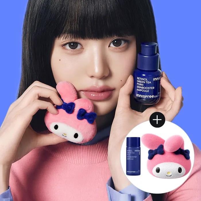 [LTD] Innisfree X My Melody Retinol PDRN Skin Booster Ampulle 25 ml + 15 ml + Schlüsselanhänger