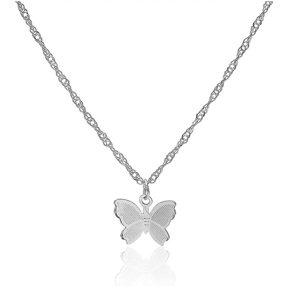 Butterfly Necklace Y Pendant Simple Cute Necklaces Chain Necklace Fashion Jewelry Women Girls Gift