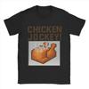 Chicken Jockey   Men's T Shirt  Novelty Tees Short Sleeve Round Neck T-Shirt Pure Cotton Unique Tops