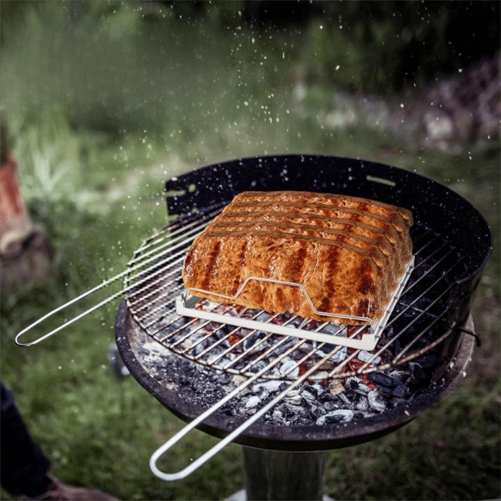 Corrosion-resistant Stainless Steel Rib Rack Foldable Grill Rack Easy To Clean