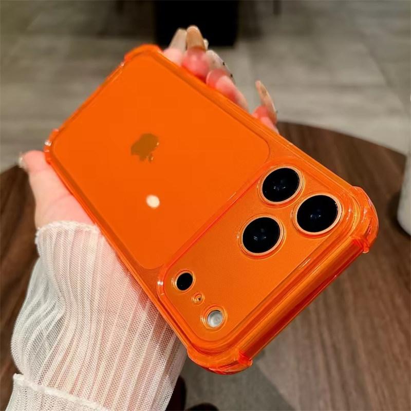 Shockproof Neon Soft TPU Clear Case For iPhone 17 Air 16 15 14 13 12 11 Pro Max Plus Camera Protection Silicone Cover