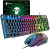LexonTech Heavy Duty LED Backlit Gaming USB Membrane Multimedia 2400DPI 6 Buttons Mouse Compatible with For Work Japanese Instruction Manual Included