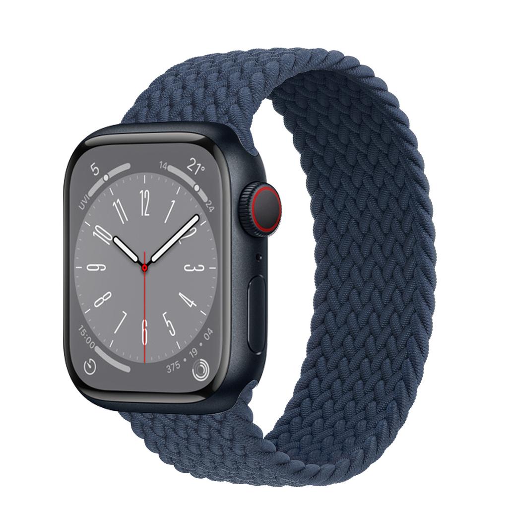 Strap For Apple Watch Band 44mm 40mm 45mm 41mm 49mm 38mm 42mm Elastic Braided Solo Loop Bracelet Iwatch Series 7 Se 3 6 8 Ultra
