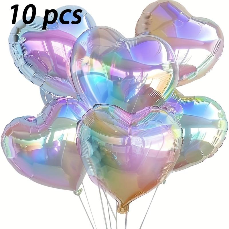 

10/20-piece set of 18-inch colorful heart-shaped aluminum foil balloons, perfect for holiday party decorations. 18inch