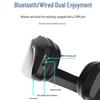 CROSSNEW Wireless Bluetooth 5.0 Headset with Mic - Low Latency Stereo for Music and Gaming