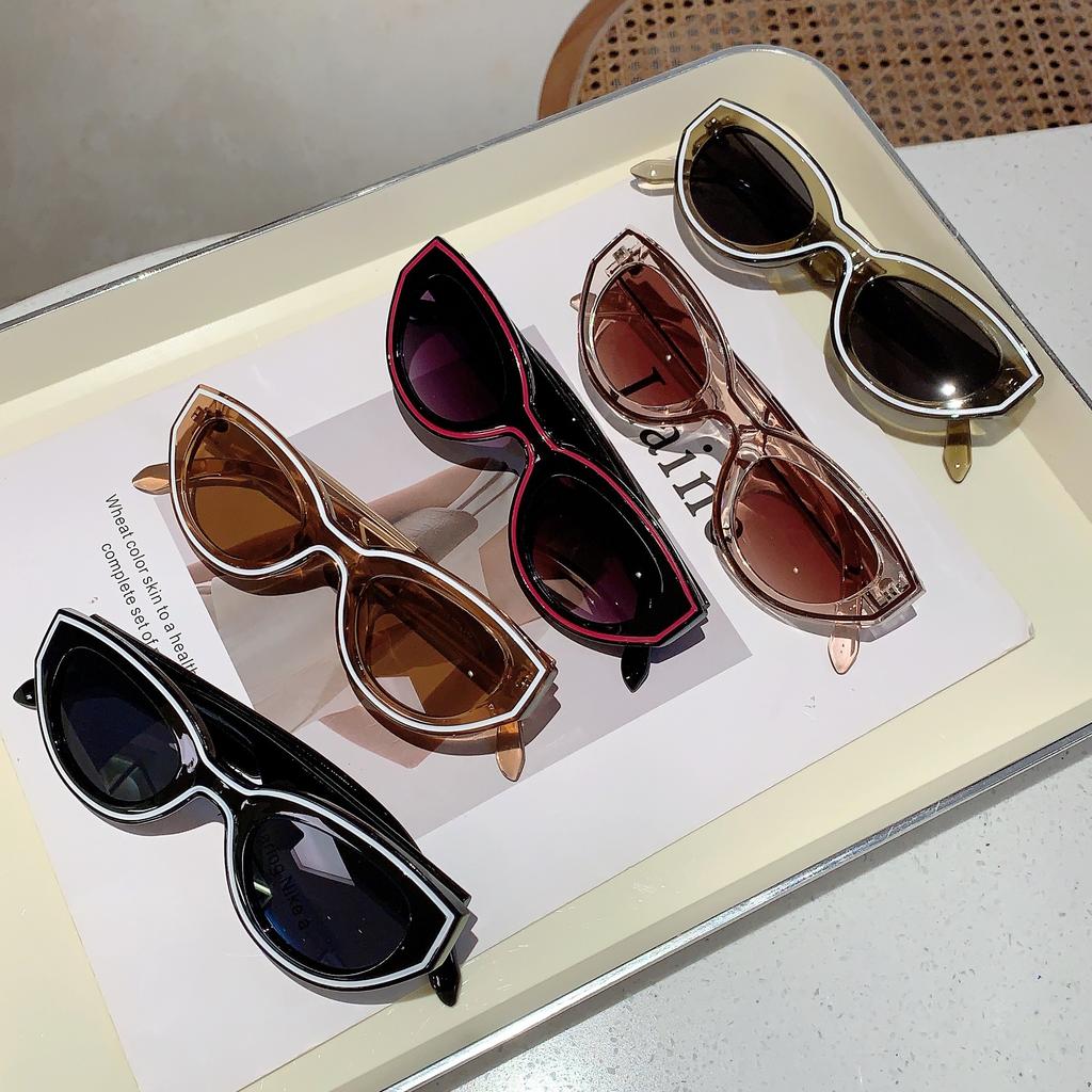 Vintage Cat Eye Sunglasses  New In Women Stylish Candy Color Outdoor Shades Trendy Brand Design Gradient Sun Glasses