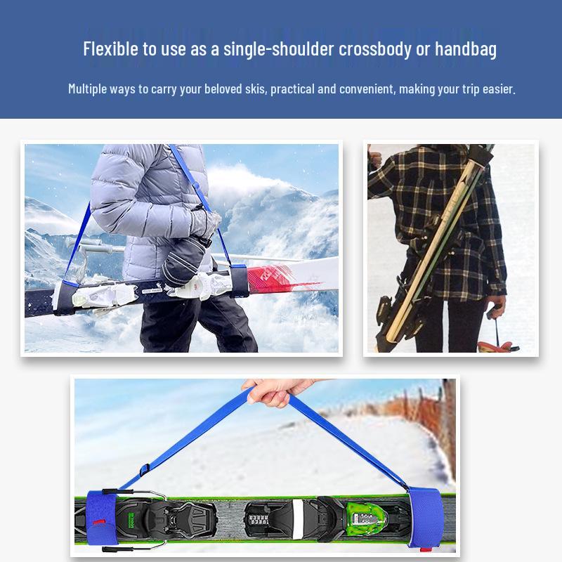 Portable Winter Ski Straps: Handheld or Backpack Double Board Fixing Strap