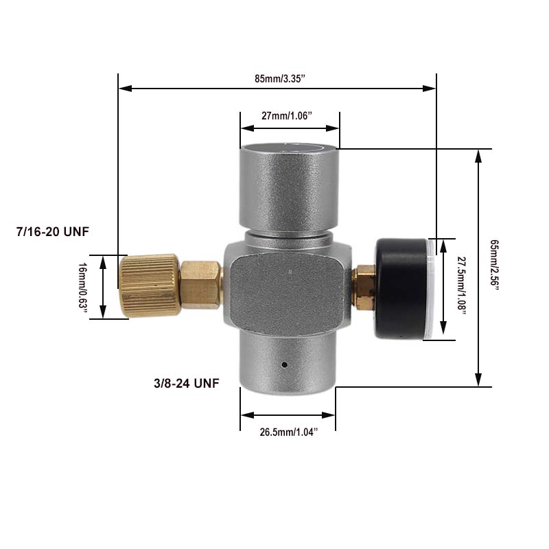 Regolatore di Carbonatazione per Birra Compatto Homebrew 0-30 psi Caricatore Mini Gas CO2 Kegerator per Birra