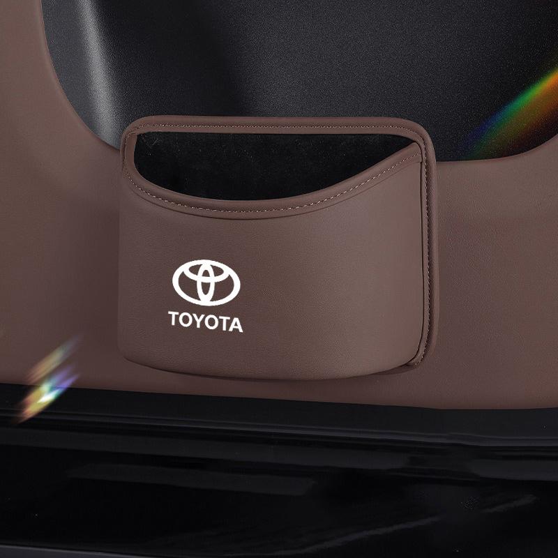 Car Door PU Leather Trash Can Auto Hanging Rubbish Storage Bag For Toyota Avalon Verso Fortuner 4Runner Highlander Land Cruiser