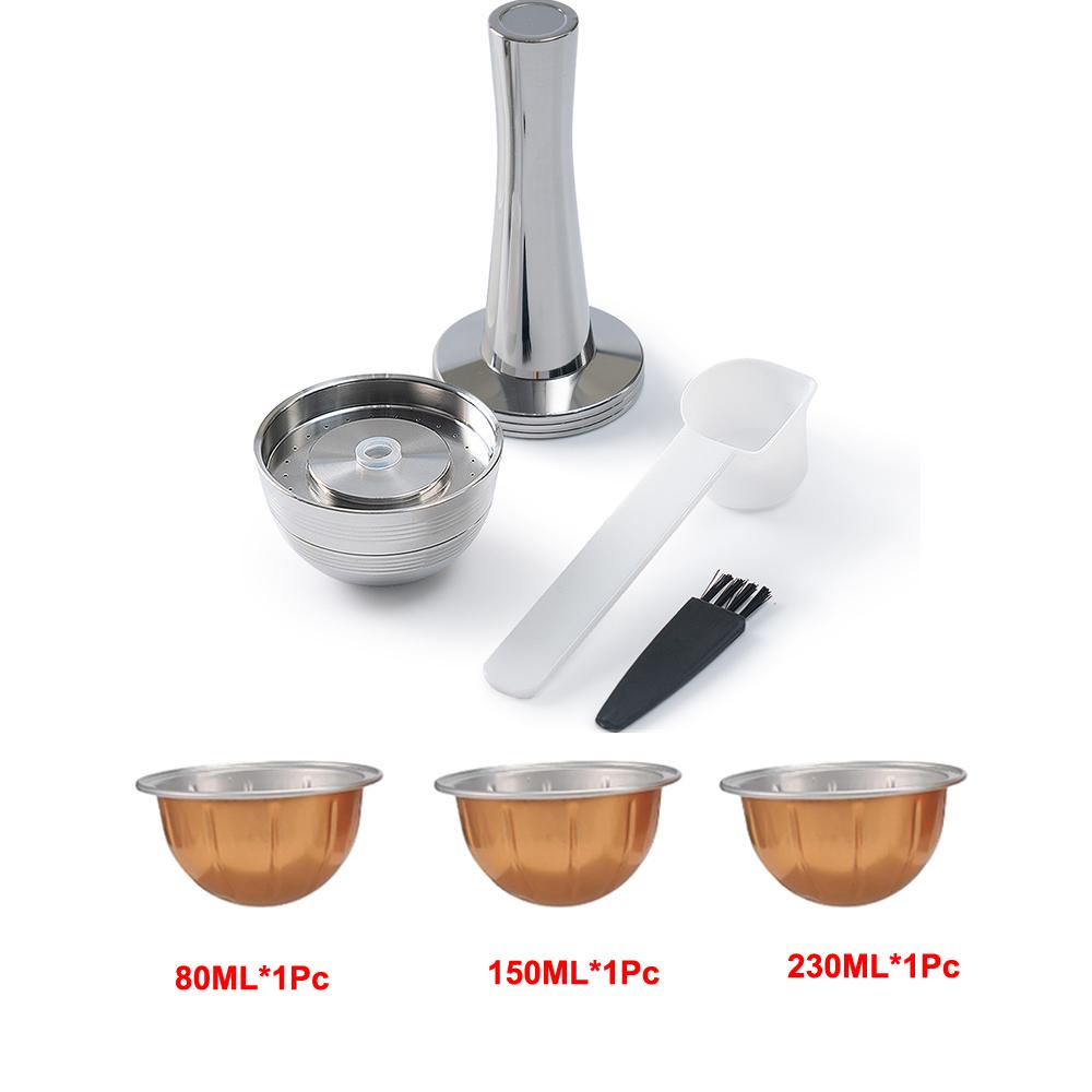 For Nespresso Vertuo POP Refillable Coffee Capsule Vertuoline Reusable Stainless Steel Capsule Filter with Original Pod