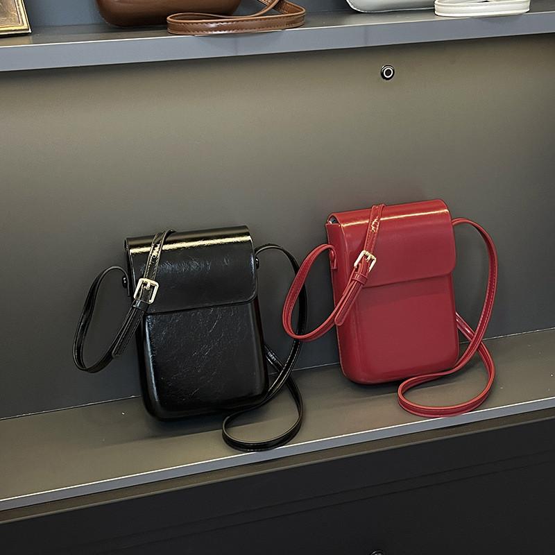 Street Style Pu Mini Crossbody Bag With Sewn Details For Fashionable Outings