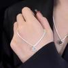 Crystal Shine Necklace for Women Wedding Jewelry Minimalism Girls Neck Chokers