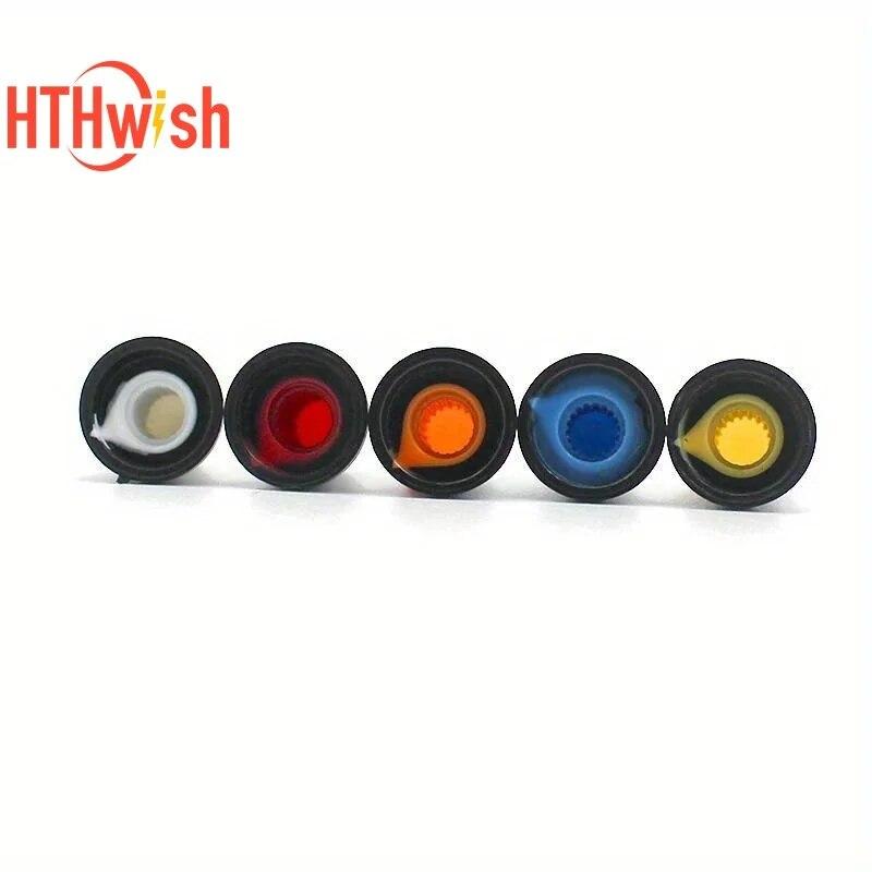 5colors*6pcs=30pcs/lot WH148 potentiometer knobs 15X17mm 6mm  potentiometer 5 colors knob cap Yellow Orange Blue White Red