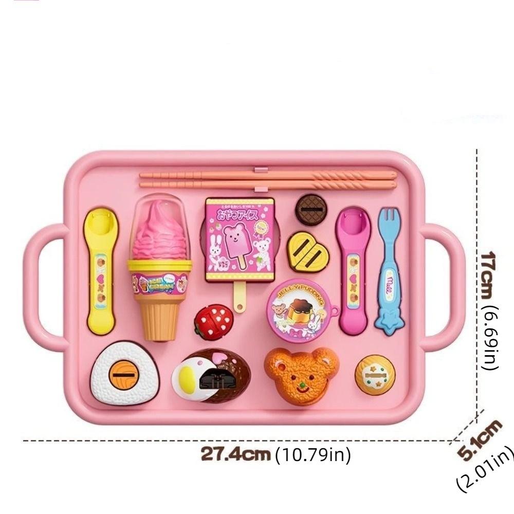 Pretend Play Lunch Box Pudding Toy Little BearShape Play House Toys Pudding Feeding Set  Kids Toy
