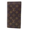 M61823 Monogram Leather Porte Valeurs Cartes Crédit Bill Compartment Brown Leather Unisex Used