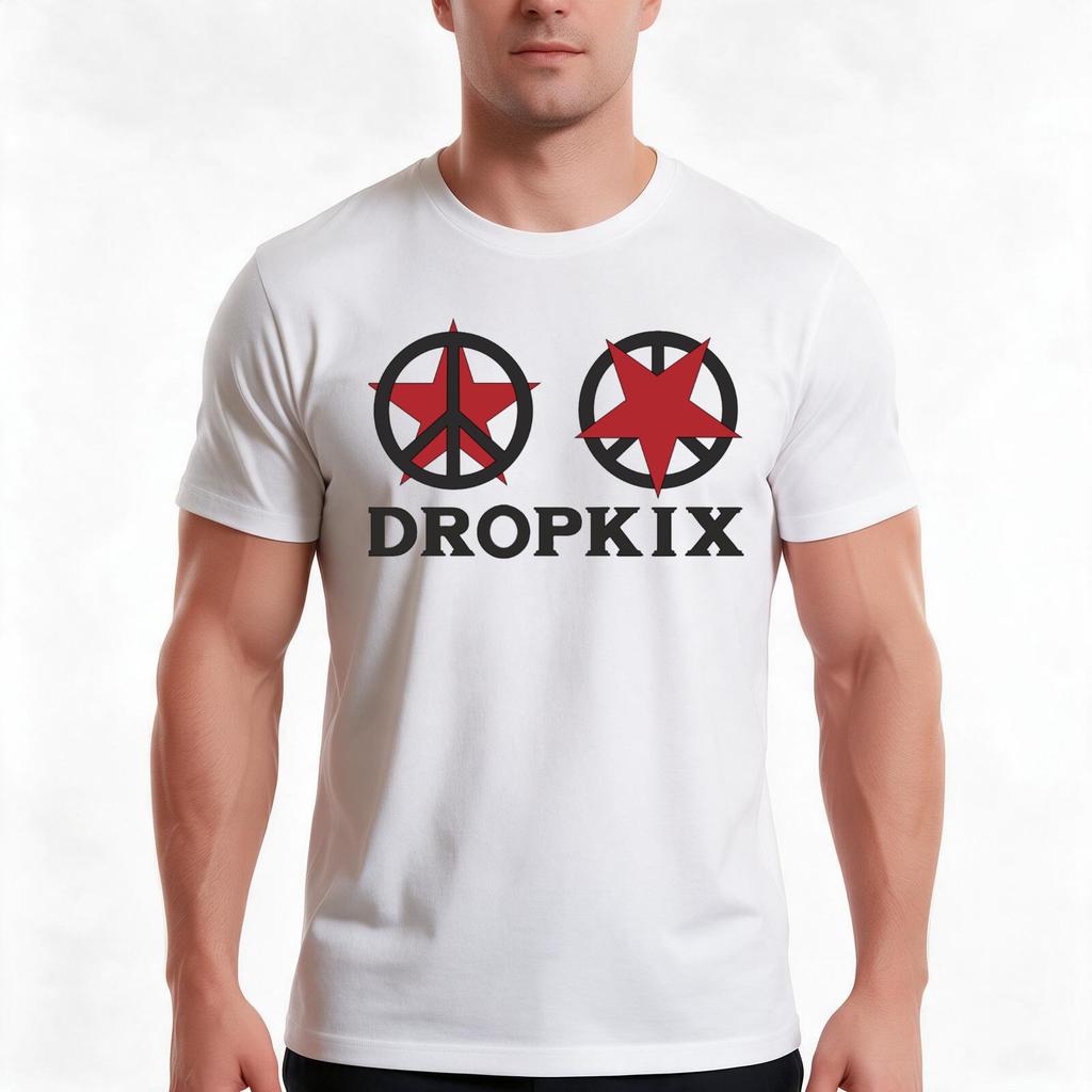 Dropkix Space Dandy Tshirt Summer Casual Cotton Tee Oversized Streetwear Tops Vintage Graphic Print Loose Fit Short Sleeve
