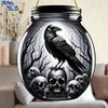 Mason Jar Hangings Decor, Dark Crow Reaper Style, Skull, with Personalized Text - Halloween Decor,  Nurseries, Vintage Home Decor Wall for Bar Kitchen
