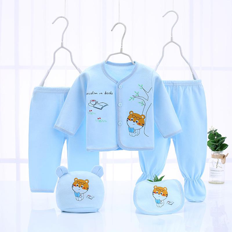 

Бавовняний дитячий набір з 5 предметів для новонароджених free size