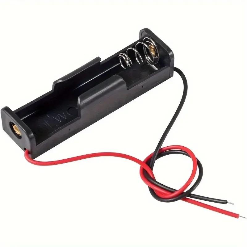 5pcs 18650 Power Bank Cases 1X 3.6V-4.2V 18650 Battery Holder Storage Box Case 1 Slot Battery Container with Wire Lead