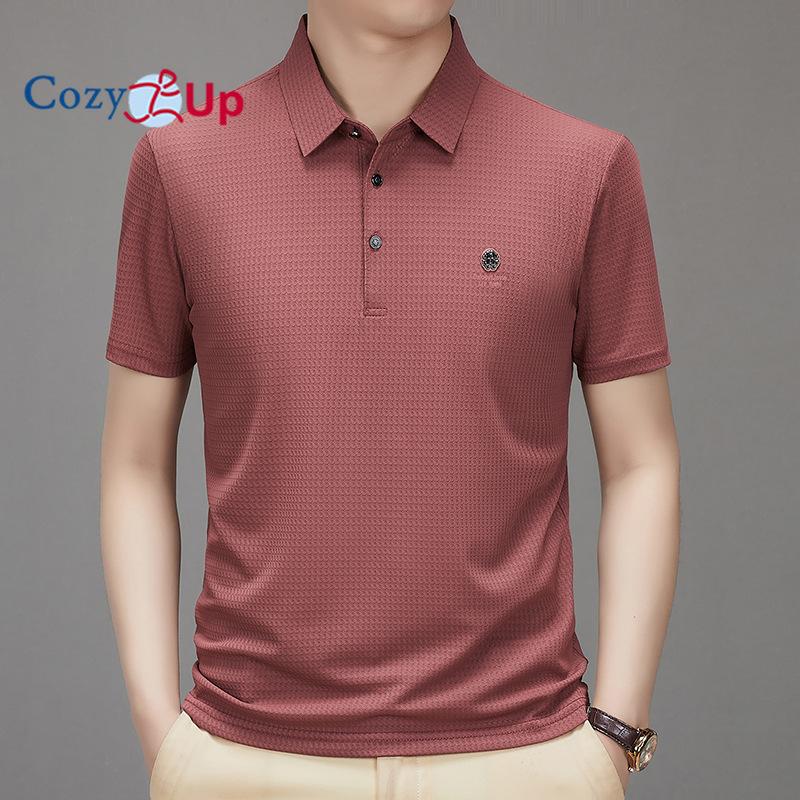 

Уютная мужская эластичная рубашка-поло с короткими рукавами и лацканами, универсальная сетка, тонкий стиль, не гладильная рубашка-поло 4XL оранжевый