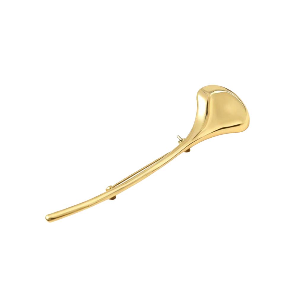 For Wuli&baby Party Office Ginkgo Leaf Brooches Elegant Metal 2-color Minimalist Plants Pins For Women Unisex Gifts
