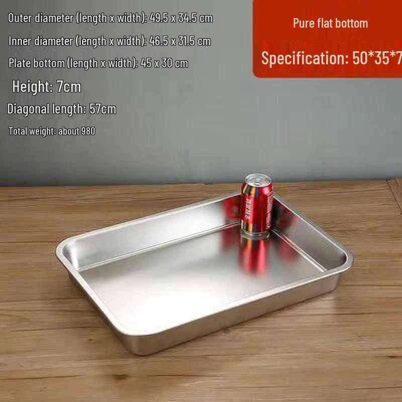 Large 304 Stainless Steel Multi-purpose Roasting & Serving Tray
