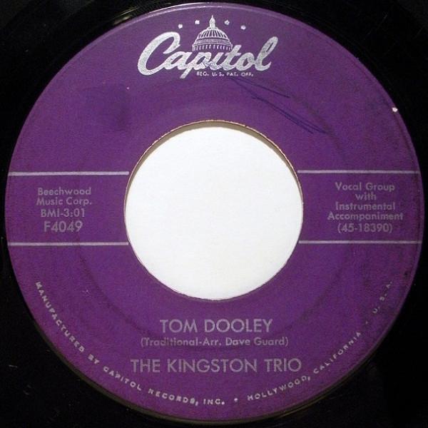 

7inch Record KINGSTON TRIO - Tom Dooley F4049 Capitol Records 1958 US Folk Used