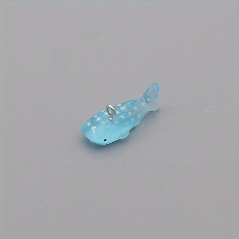 10pcs/set Resin Colored Goldfish Shark Marine Animal Series Ornament Pendant DIY Homemade Earrings Keychain Accessories