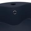 Vidaxl Sink with Overflow, Matte Navy Blue, 36X13 Cm, Ceramic