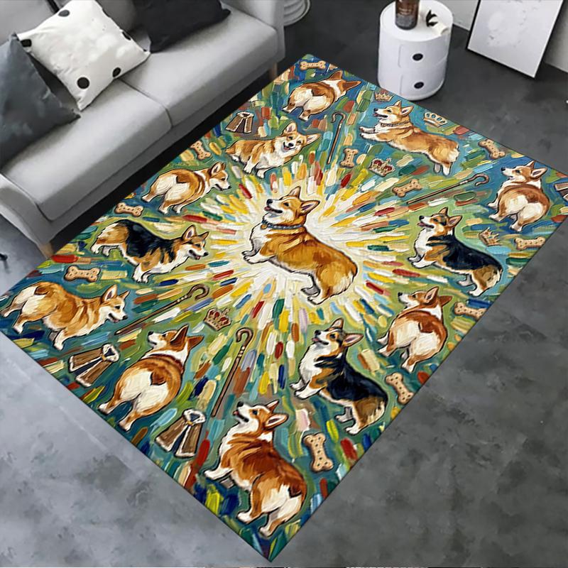 2025 New Cute puppy Carpet Rug for Living Room Bedroom Home Sofa Decoration,Kids play Non-slip Floor Mat