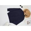 Solid Color Loose Knit Top Semi High Neck Pullover Long Sleeved Sweater Women Autumn and Winter