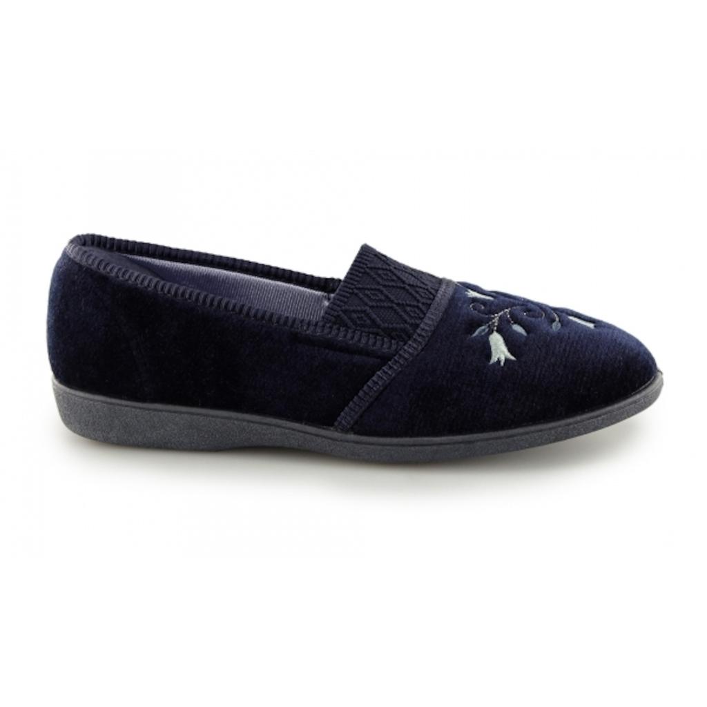 Sleepers Womens/Ladies Inez Gusset Throat Patterned Slippers