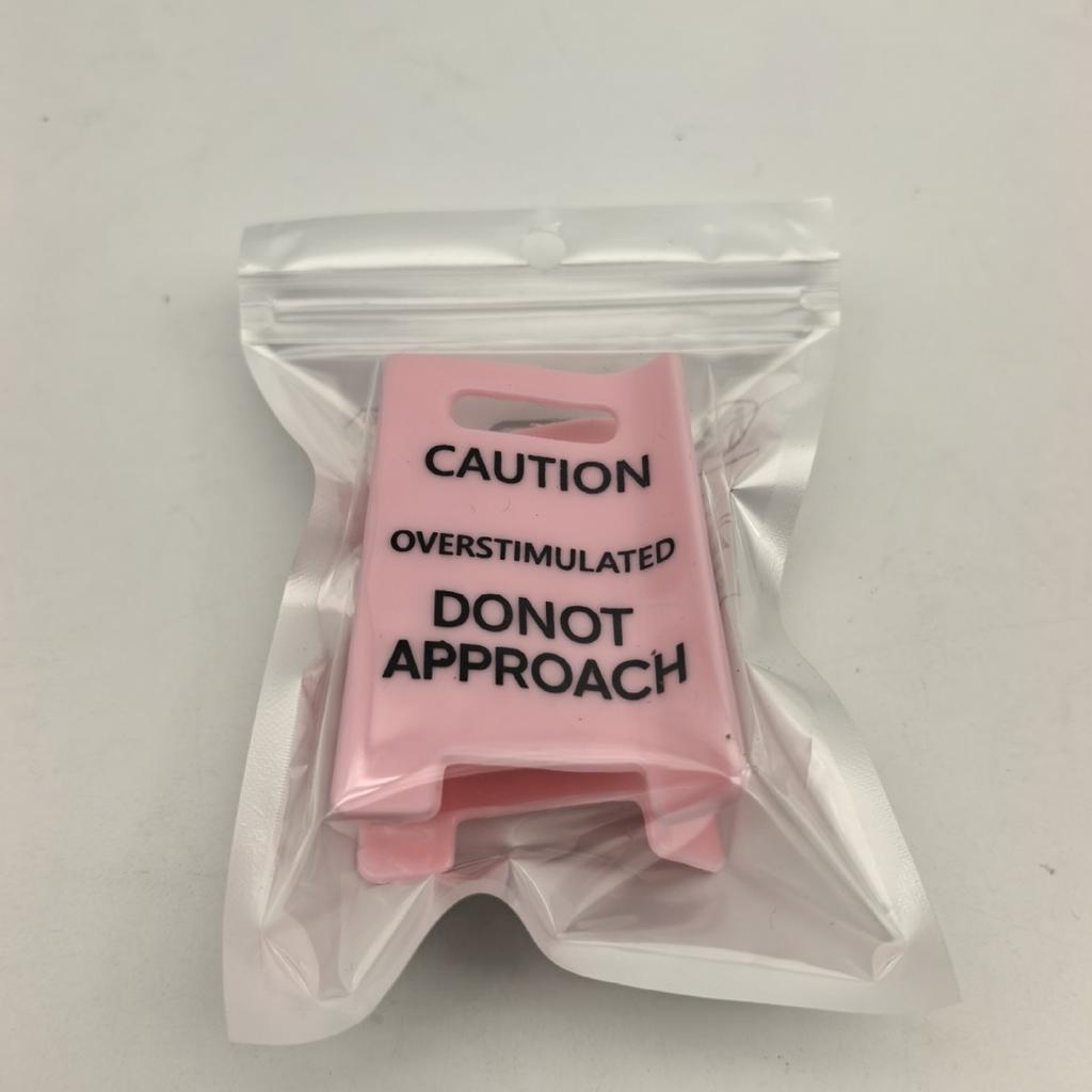 1pc Creative Funny Shark Clip Caution Overstimulated Desk Sign Hair Claw Office Home Ornament Ladies Headwear Hair Clip
