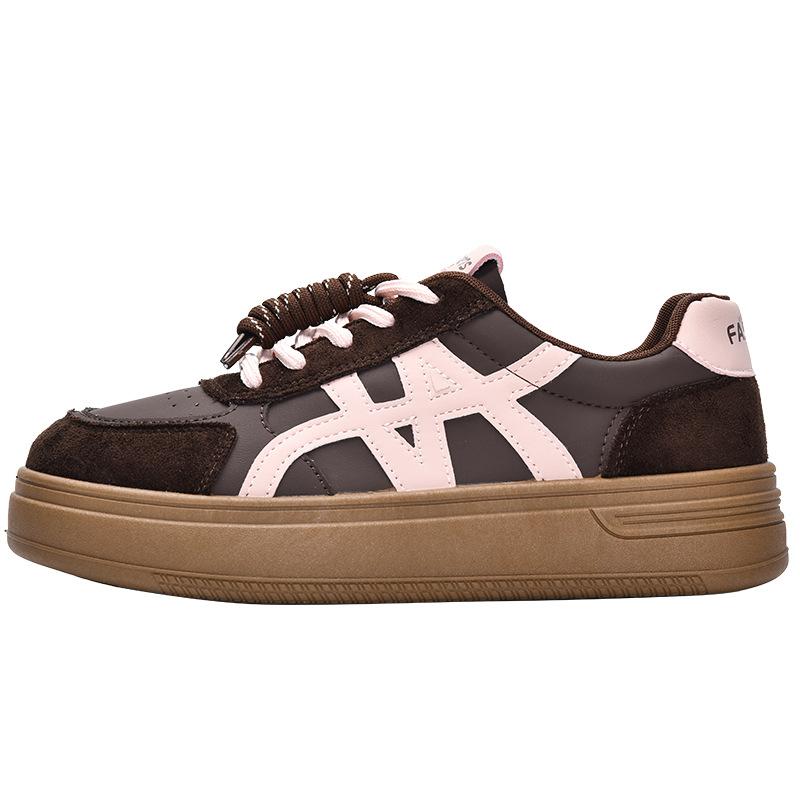 Dexun shoes girls 2025 new autumn casual platform heightening Forrest Gump shoes student niche retro board shoes trend