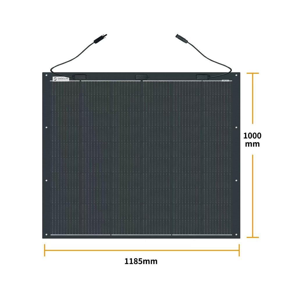 GWSOLAR 210W Flexible Solar Monocrystalline Flexible Solar Panel Controller for System Ideal for Outdoor Disaster Power Outage and Emergency Includes