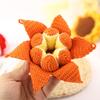 DIY Crochet Peelable Fruit Kit Cute Handmade Knitted Lifelike Orange Fruit Doll with Instruction Yarn Hook for Beginners Handicraft Lovers