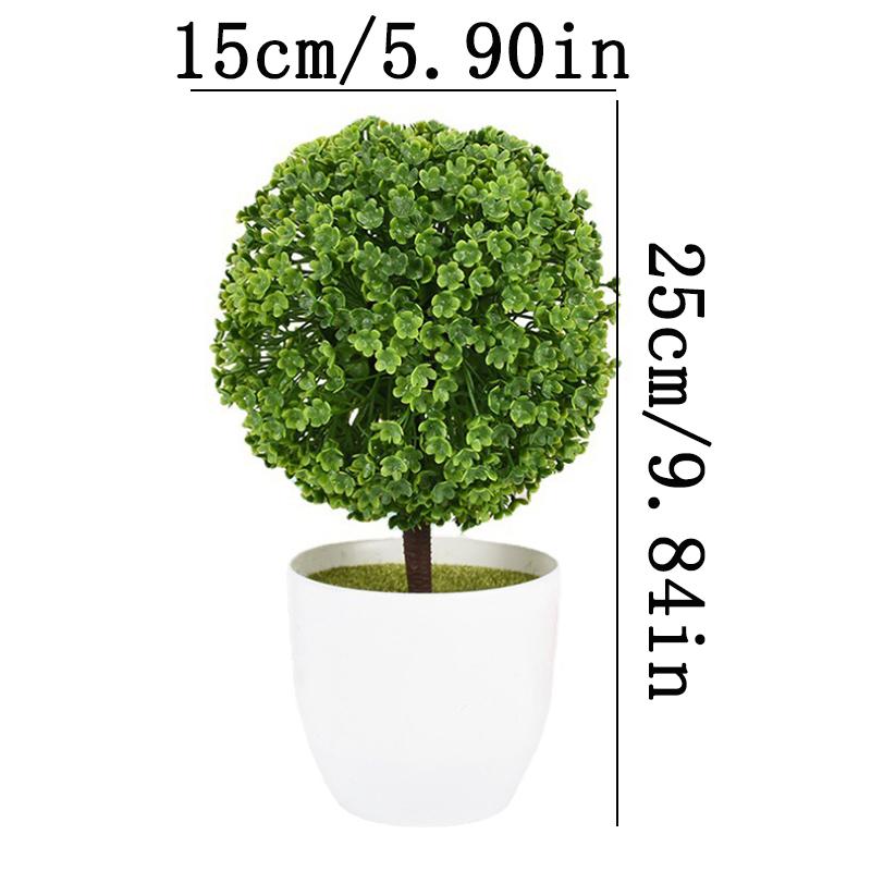Sakura Snow Ball Tree Artificial Plants Potted Bonsai Plants Ornaments for Home Garden Decor Party Hotel Decor Simulated Plants
