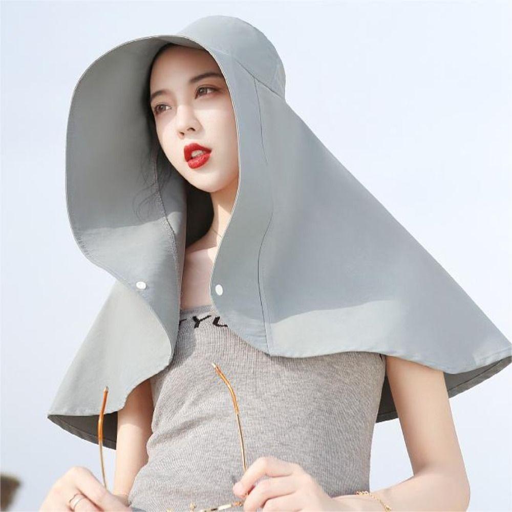 Anti-UV Fisherman Hat Neck Guard Shawl Sun Protection Cap New Sun Hat  Beach