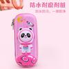 Kids Pencil Case 3D PU Leather Stationery Bag Boys Girls School Supplies Cartoon Design Multi Compartment