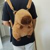 Capybara Plush Backpack Cute Light Brown Soft Filled Animal with Eye Multi-Functional Storage, Ideal for Sofa Cushion Home Decor