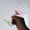 Light Luxury Retro Flower Home Wine Glasses Champagne Cup Set Crystal Goblet Glass Ribbed Pink Green Cocktail Glass Martini Cup