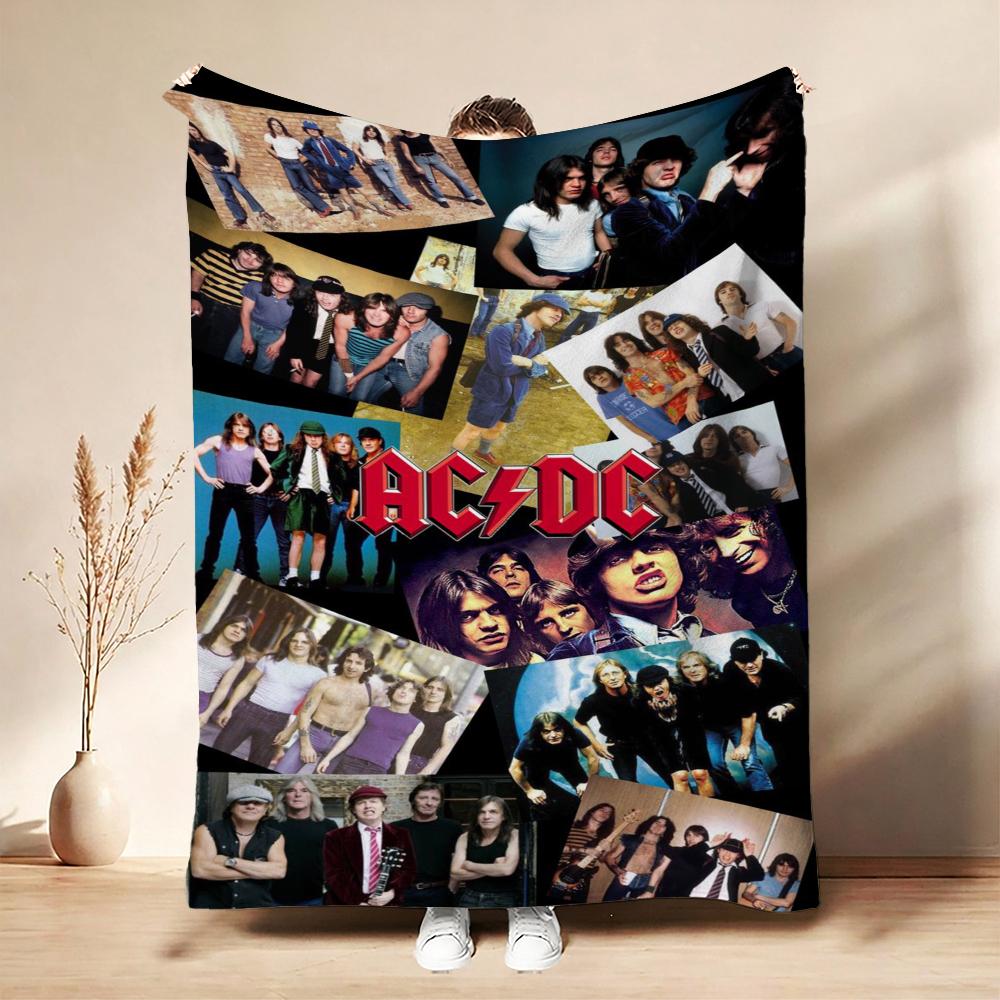 Angus Young Rock Guitar Blanket Camping Trip Soft And Comfortable Office Rest Blanket Bedroom Outdoor Plush Blanket