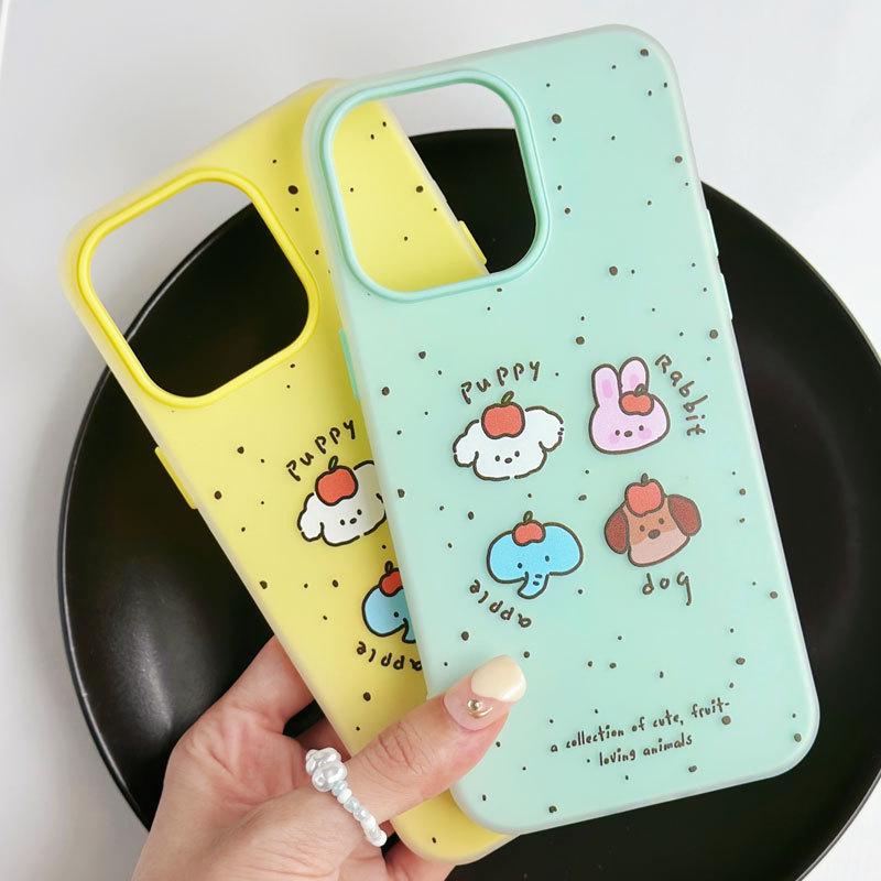 Zhitai Jelly Hartschalen-Cartoon-Hülle für iPhone 11/12/14/15 Pro/16 Pro Max