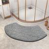 Curved Bathroom Mat Thickened Shower Room Absorbent Door Mat Toilet Bathroom Non-Slip Mat Dirt-Resistant Entrance Mat