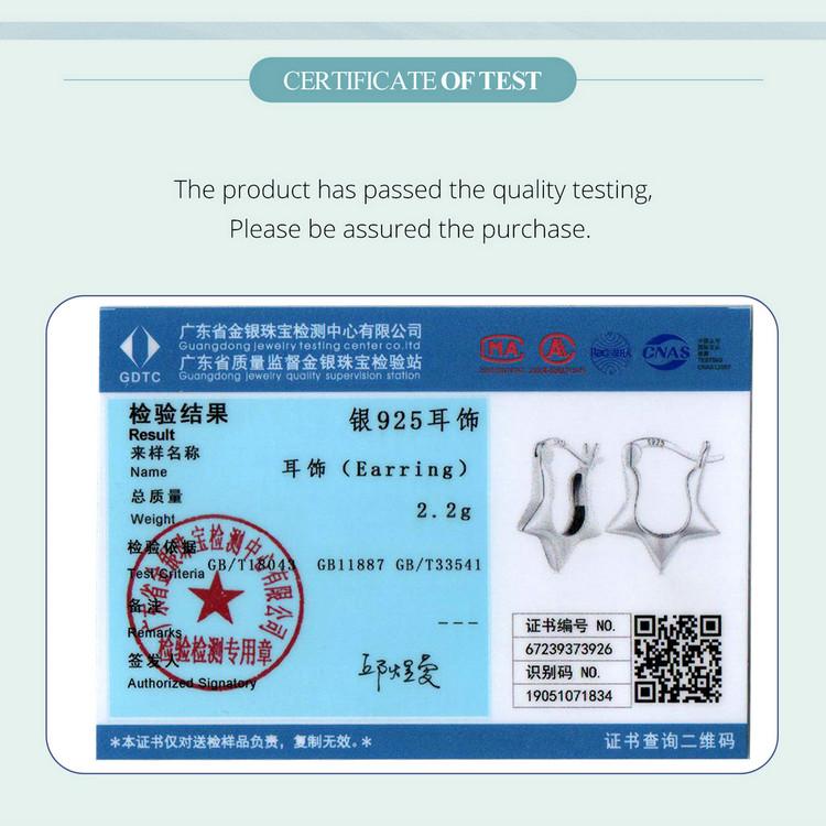 WOSTU 925 Sterling Silver Shine Star Ear Clips Earrings for Women Fine Jewelry